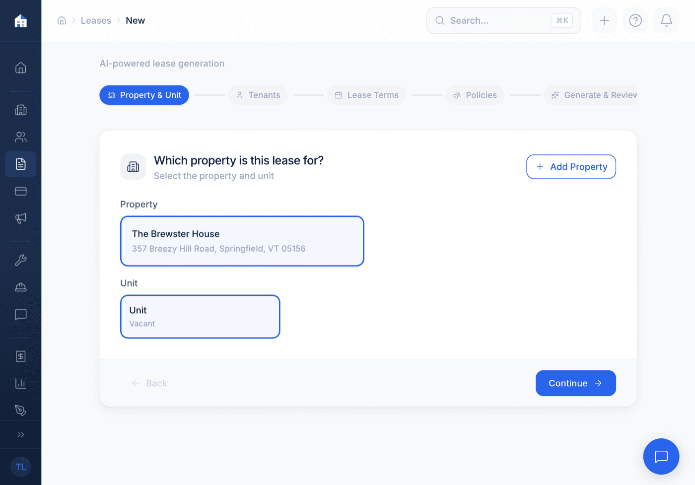 Select your property